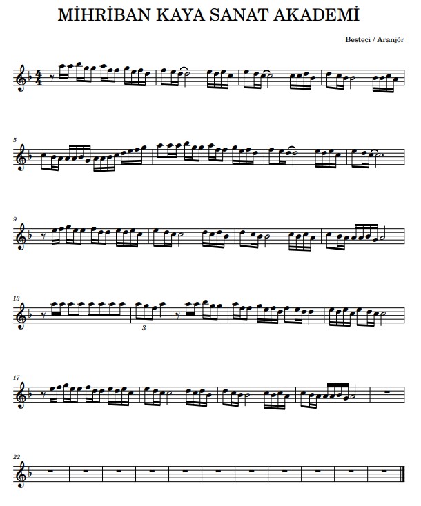 Mihriban Notaları (Bağlama)